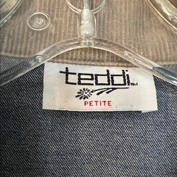 Teddi Blue Button Down Shirt with Embroidered Accents - Picture 2 of 3